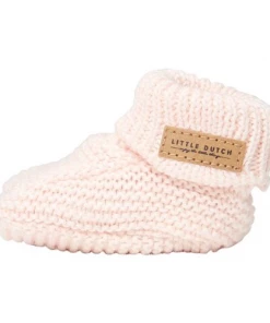 Little Dutch Baby Essentials Knitted Baby Booties Pink