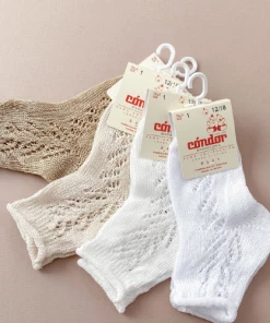 Condor NEW IN Side Openwork Extrafine Perle Short Socks