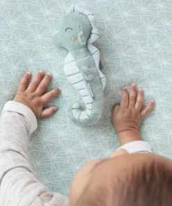 Little Dutch SALE Fitted Bassinet Sheet - Lily Leaves Mint