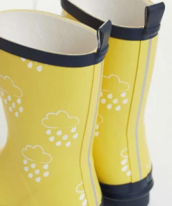 Grass & Air Older Kids Colour Revealing Yellow Wellies