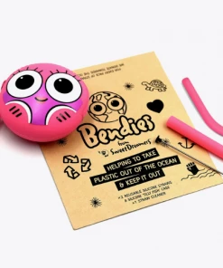 Sweet Dreamers Sylvester Sponge Bendy Kids Silicone Reusable Straws - Pink Baby Essentials