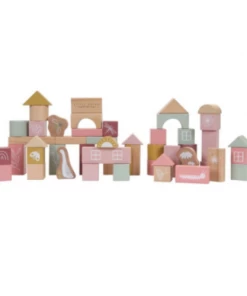 Little Dutch Building Blocks In Bucket Pink - LD7018