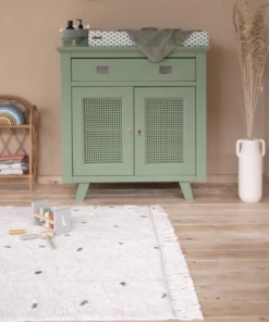 Little Dutch HOME Rug Dot - Pure Natural/Olive - 170x120cm - LD