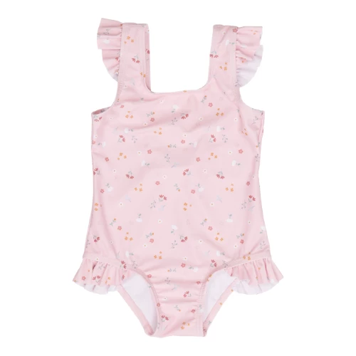 Little Dutch Bathsuit Ruffles Little Pink Flowers