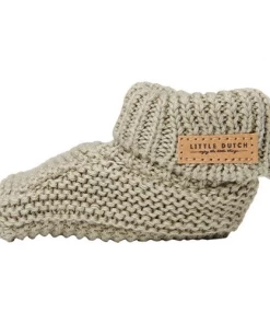 Little Dutch Baby Essentials Knitted Baby Booties Olive