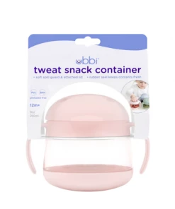 Ubbi Tweat Snack Container – Blush Pink