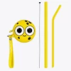 Sweet Dreamers Sylvester Sponge Bendy Kids Silicone Reusable Straws - Yellow