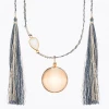 Ilado MATERNITY & PARENTS MAYA MATERNITY NECKLACE Yellow Gold Dark Blue Chord Moonstone