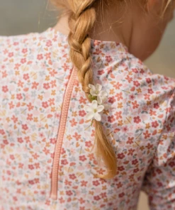 Little Dutch Bathsuit Long Sleeves Ruffles Summer Flowers