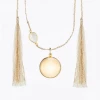 Ilado MAYA PREGNANCY NECKLACE Yellow Gold White Chord Moonstone MATERNITY & PARENTS