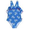 Condor Save The Turtles Swuimsuit With Neckline Flounce