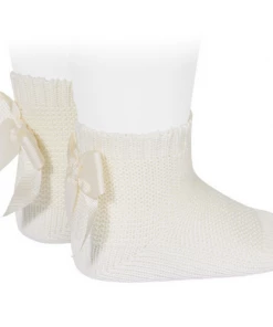 Condor Garter Stitch Socks - Beige