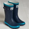 Grass & Air Junior Adventure Boots With Bag - Navy/ Turquoise