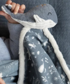 Little Dutch Cuddle Cloth Whale - Ocean Blue