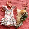 Gaia & Nina Cannes Romper In Butterfly Floral Fabric With Star Lace Details NEW IN