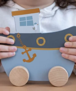 Little Dutch Pull-along Boat Sailors Bay NEW IN