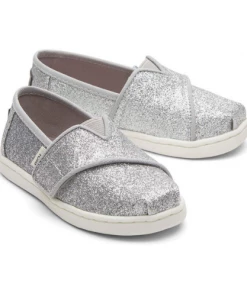 Toms Tiny Alpargata Glitter Silver NEW IN