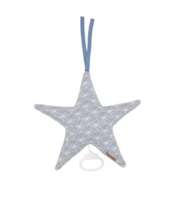 Little Dutch Star Shaped Music Box - Lily Leaves - Blue - LD