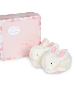 Doudou Et Compagnie Booties With Rattle - Lapin Bonbon - DC1308