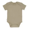 Little Dutch WEAR Bodysuit Short Sleeves Rib Olive