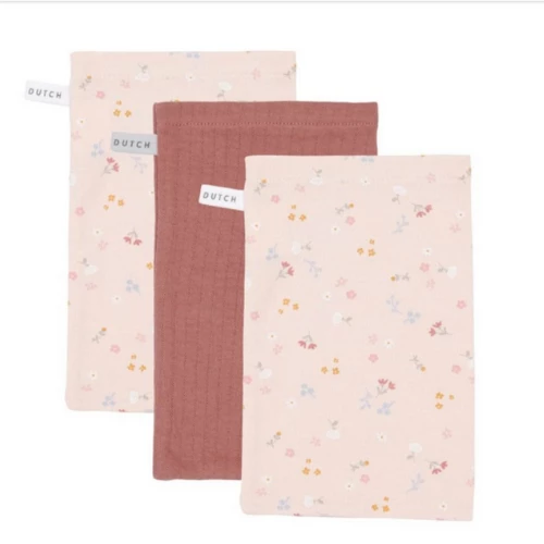 Little Dutch Washcloths Set Pure Pink Blush / Little Pink Flowers Bathing & Skincare