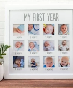 Pearhead First Year Photo Frame - White
