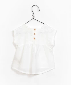 Play Up Mixed Tunic - White - PU SALE