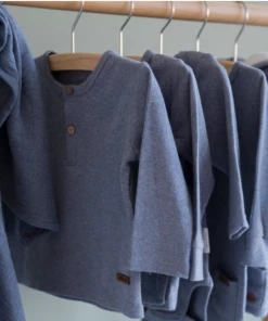 Little Dutch SALE T-Shirt - Long Sleeves - Melange Blue