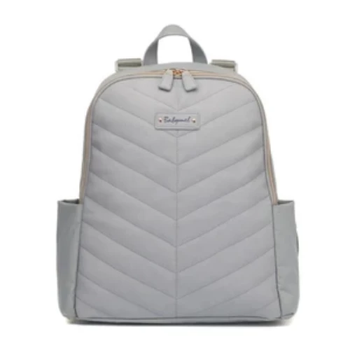 Babymel Backpack Gabby Vegan Leather - Grey ON THE MOVE