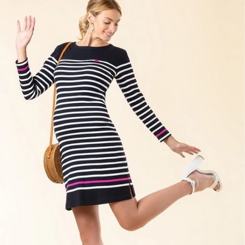 Cache Coeur Striped Dress - Sailor - Navy