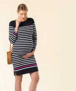 Cache Coeur Striped Dress - Sailor - Navy