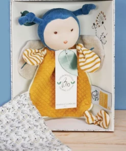Doudou Et Compagnie POLLEN THE BEE BIO - PACIFIER HOLDER