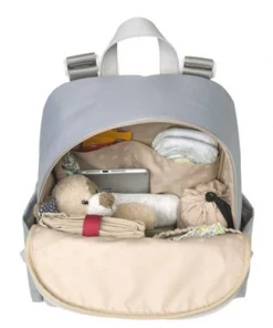 Babymel Backpack Gabby Vegan Leather - Grey ON THE MOVE