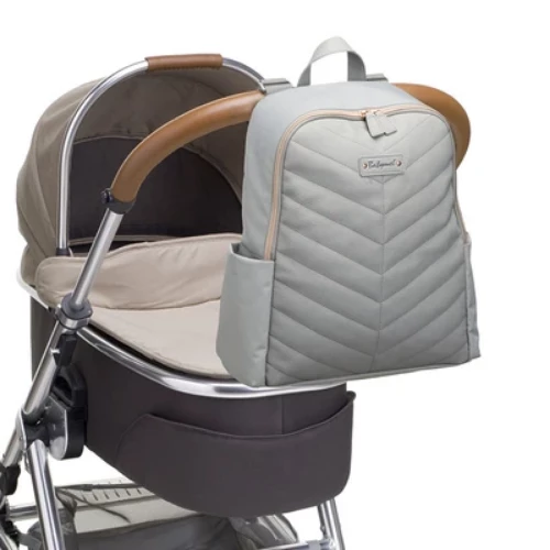 Babymel Backpack Gabby Vegan Leather - Grey ON THE MOVE