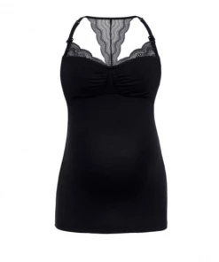 Cache Coeur Maternity And Nursing Top - Serenity - Black MATERNITY & PARENTS