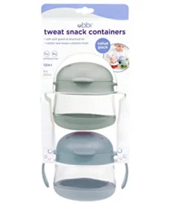 Ubbi Tweat Snack Container – Sage/Blue (Set Of 2) NEW IN