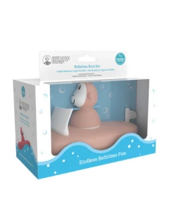 Matchstick Monkey Bathtime Boat Set Dusty Pink