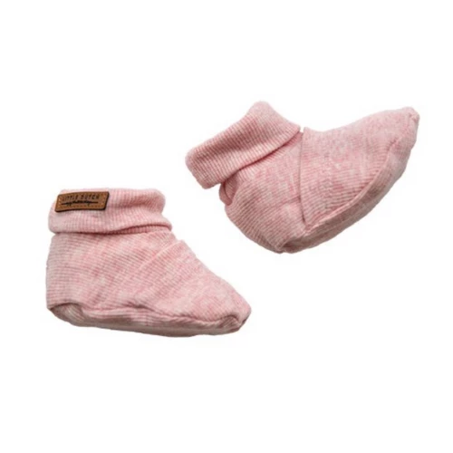 Little Dutch Baby Booties - Melange Pink