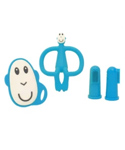 Matchstick Monkey Teething Starter Set - Blue Teething Toys