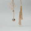 Ilado MATERNITY & PARENTS MAYA Maternity Necklace Rose Gold Pink Chord Smoked Quartz