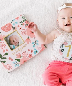 Pearhead Baby Toys Floral Baby's Memory Book And Sticker Set