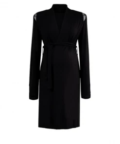 Cache Coeur Maternity Negligee - Serenity - Black