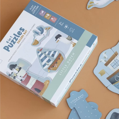 Little Dutch PLAY 6 In 1 Puzzles Sailors Bay