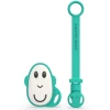 Doudou Et Compagnie NEW IN GREEN FLAT FACE TEETHER & SOOTHER CLIP SET