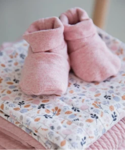 Little Dutch Baby Booties - Melange Pink