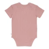 Little Dutch Bodysuit Short Sleeves Rib Blush Pink