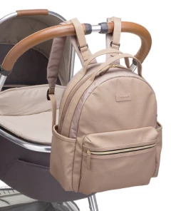 Babymel Lola Vegan Leather Backpack Almond