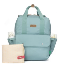 Babymel Backpack - Georgi Eco Convertible - Aqua ON THE MOVE