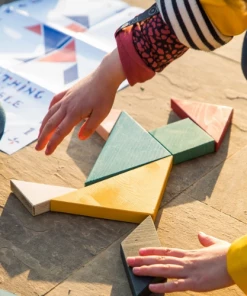 Me & Mine PLAY Wooden Tangram Original Pastel