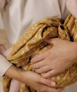 Little Dutch Swaddles 120 X 120 - Wild Flowers Ochre / Pure Ochre